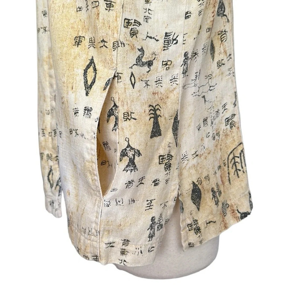 CHICO’S DESIGN Linen Top Blend Western Vibes Sleeveless, Size Medium - Picture 7 of 15